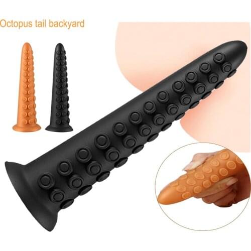 Silicone 3D Ring Pattern Octopus Tail Anal Plug Prostate Massage Vaginal Expand Stimulator SM Man Woman Masturbation Sex Toys