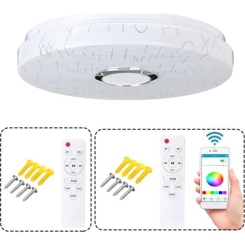 200W WiFi Modern RGB LED Ceiling Lights Home Lighting APP bluetooth Music Light Bedroom Lamp Smart Ceiling Lamp+Remote Control