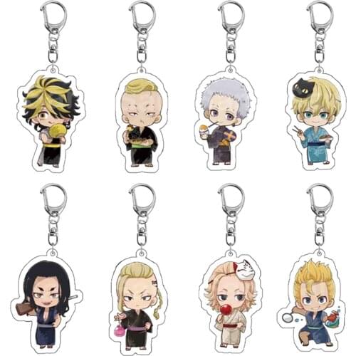 Tokyo Revengers Anime Keychain Manjiro Ken Takemichi Hinata Atsushi Chibi Kawaii Bag Pendant Fans Collection