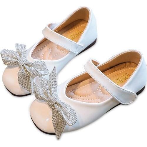 New Fashion Bow Shoes For Kids Dress Kids School Shoes For Little Girl Black Princess Leather Childrens Shoes 3 10 To 12 Year