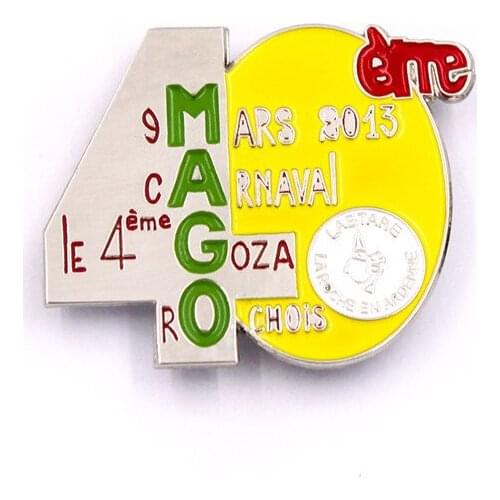 Custom Anniversary Souvenir Lapel Pin Badge Flashing Flashing Flag Plane