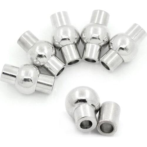10pcs White K Copper Magnetic Clasps Jewelry Findings Making Connected Clasps Fit 3/4/5/6/7/8 Leather Cord Necklace Bracelets