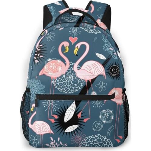 OLN Women Backpack Kids School Bag for Teenage Girls Flamingos Female Laptop Notebook Bagpack Travel Back Pack 2021