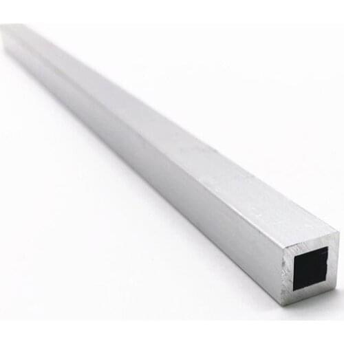 10mm*10mm*2mm square tube aluminum alloy hollow pipe rectangle straight duct vessel 100/200/300/400/500/550mm length