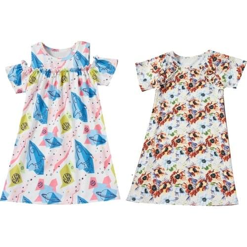 2021 Summer Baby Dress Beautiful Printed Girls Infant Princess Dresses A-Line Cotton Children Soft Clothes Kids Clothing Dress