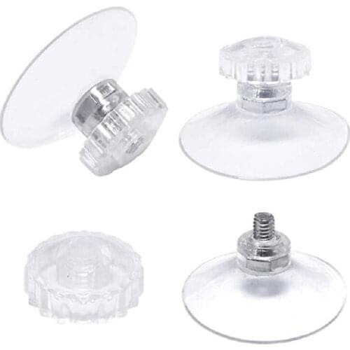 30 pcs Clear Suction Cup without Hook 45mm Transparent Reusable Mushroom Suction Cup Plastic Sucker Pads for Glass 45mm HTML