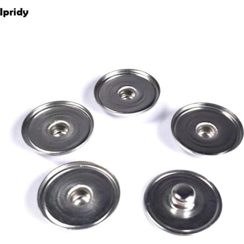 50Pcs/lot Blank Tray Snap Brass Button Base Inner Size 18mm,knob: 5.6mm,Tray Thickness 1mm for jewelry findings