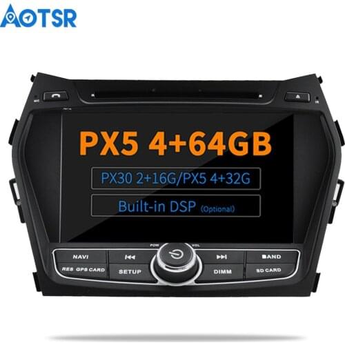 AOTSR Android 9.0 / 10.0 DSP Radio For Hyundai IX45 / For Sante Fe 2013 + Car GPS Navigation 2 Din Bluetooth Player Head Unit