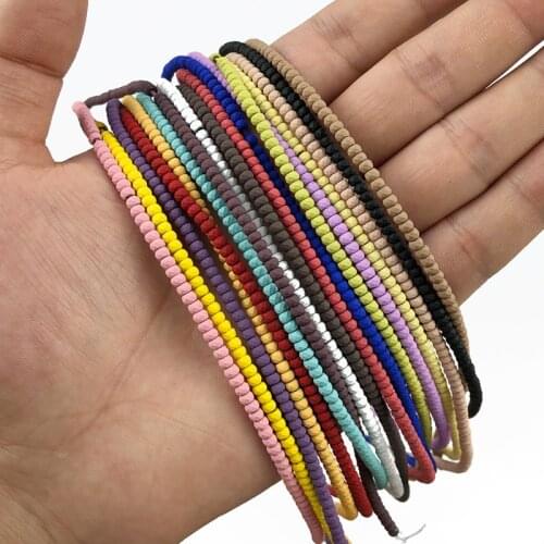 JHNBY 3x2mm Faceted Flat Round Hematite Natural Stone Rainbow Rubber Spacer loose Beads For Jewelry Making 15'' Diy Bracelets