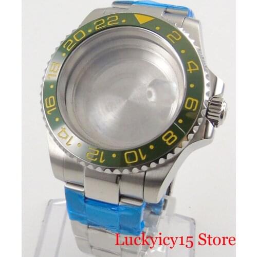 Stainless Steel 40mm Watch Case + Watch Bracelet with Bezel Fit ETA 2836 MIYOTA Movement