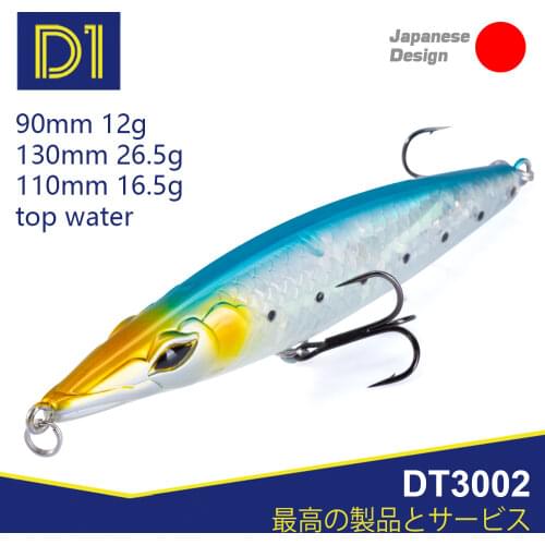 D1 Topwater pencil lures stickbaits floating fishing lure 110mm 16.5g long casting wobblers for fishing seabass DT3002