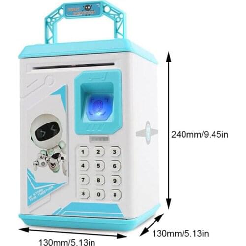 Childrens Cartoon Creative Fingerprint Unlock Password Large-capacity Piggy Bank piggy bank for kids atm savings bank