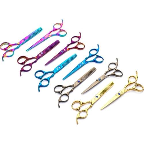 FnLune Professional 6.0 Inch Hairdressing Scissors Hairdressing Scissors Thin Shear Flat Shears Hairdressing Salon Hairstylist