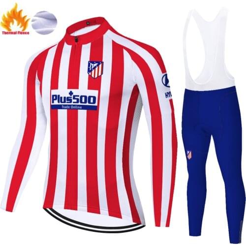 Team cycling jersey set Winter Thermal Fleece cycling jersey men roupa ciclismo masculino 20D gel pantaloni ciclismo