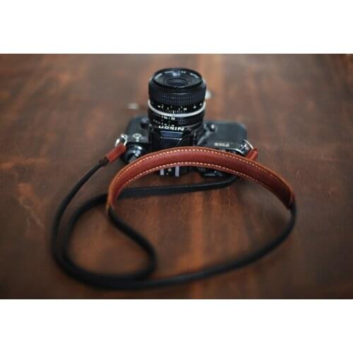 Handmade Leather camera strap thicken shoulder widened form windmup