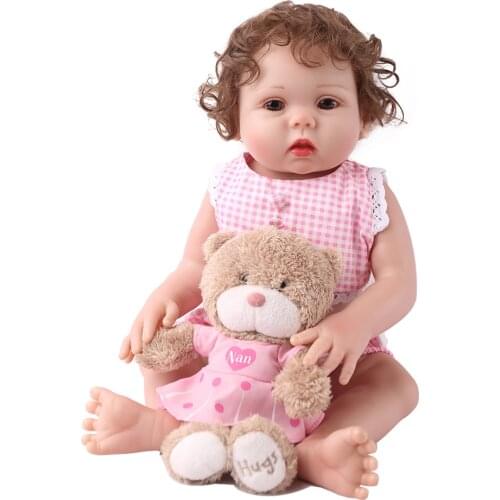 NPK DOLL Reborn Baby Girl 17 inch Full Vinyl silicone inteiro reborn dolls toys for children gift bebe s reborn alive bonecas