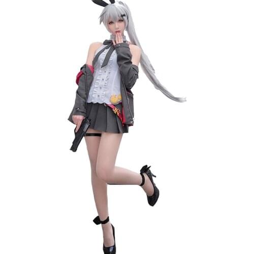 Hot Game Girls Frontline FN57 Cosplay Costume Battle Unifrom Full Set with hair accessory For Christmas