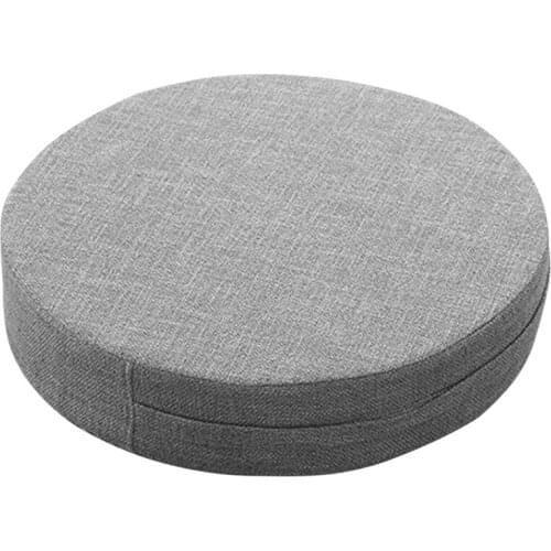 Linen Cushion Floor Washable Round Living Room Bedroom Tatami Tea Table Cushion 40Cm Long Sofa Cushion (Gray)