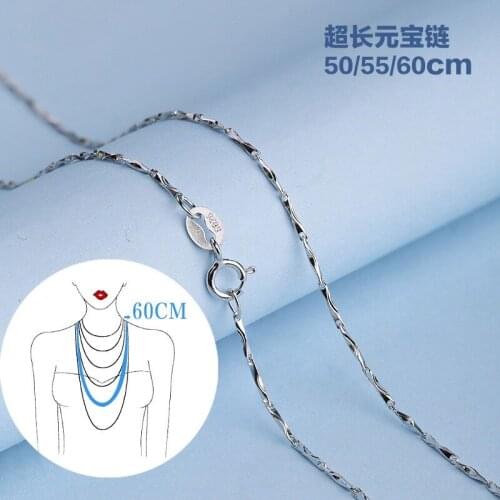 Lo Paulina S925 Silver Jewelry 1.0mm Ingot Chain Sweater Necklace Super Long Style Gold/Rose gold/Silver Color joyas LPC25