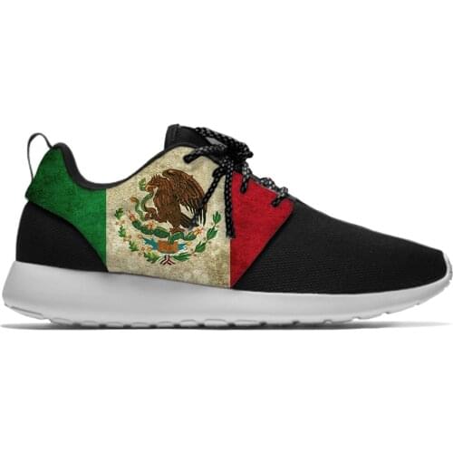Mexico Flag patriotic Classic Cool Fashion Funny Sport Running Shoes Casual Breathable Lightweight 3D Print Men Women Sneakers