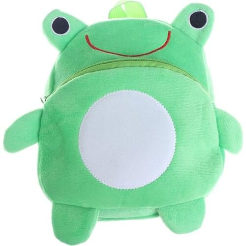 Mini Cartoon Frog School Bag Baby Backpack Mochila Childrens School Bags Kids Plush Backpack for Birthday Christmas Gift