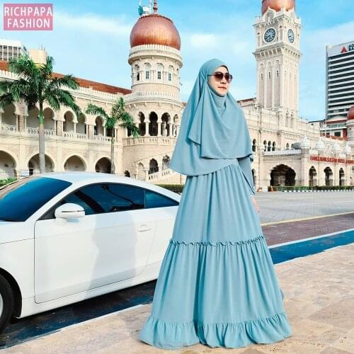 Muslim Kaftan Dubai Abaya Sets Dress Turkey Dresses Abayas For Women Robe Musulman Ensembles De Mode Vetement Djellaba femme