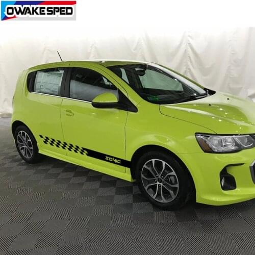 Car Door Side Skirt Sticker Auto Body Racing Sport Styling Vinyl Decals Exterior Accessories For-Chevrolet Sonic Hatchback sedan