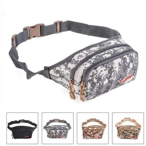 2019 New LEO [double-layer road Asia small pocket] outdoor activities small bag camouflage black fishing gear bag