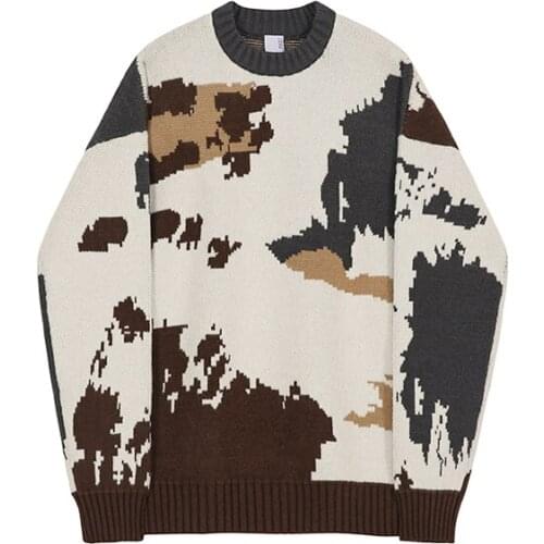 2021 new Japanese original mens round neck pullover sweater