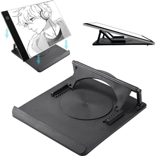 A4 size Light Box Pad Stander Kenting Multifunction Rotate 360 Adjusting LED drawing board Lightbox Tracing Holder Rotate