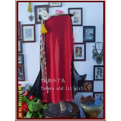 Transparent Thin Skirt With Open Slit Belly Dance CX012