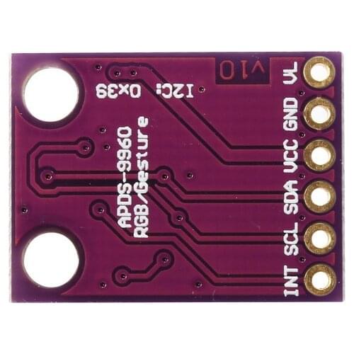 RGB Gesture Sensor APDS-9960 APDS 9960 For Arduino I2C Interface 3.3V Detectoin Proximity Sensing Color UV Filter For Arduino
