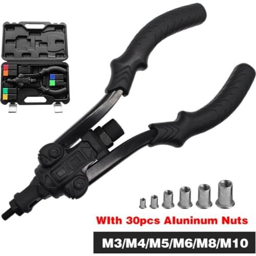 Hand Rivet Nut Gun Insert threaded Mandrels Manual Riveters Nut Gun for Riveting Rivnut Tool M3 M4 M5 M6 M8 M10 Nuts Toolbox