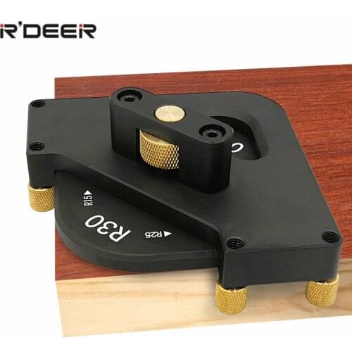 Router Table Corner Jig Aluminium Alloy R15-20-25-30 Radius Chamfer Template for Wood Milling