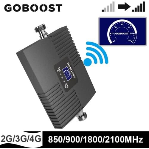GOBOOST GSM 2G 3G 850 900 Cellular Amplifier UMTS WCDMA 2100 LTE DCS 1800 MHz Signal Booster Mobile Phone Repeater