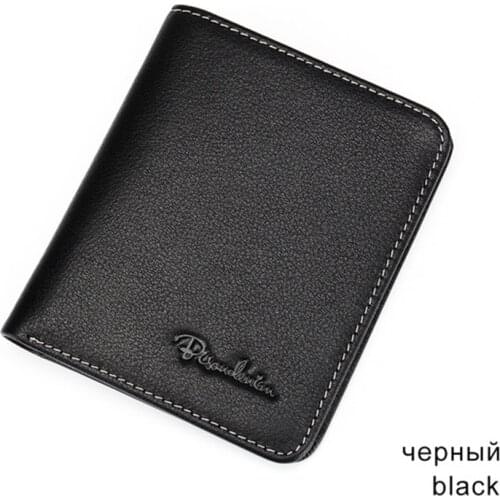 Bison Denim High Quality Wallet Men Mini Purse Designer Genuine Leather Thin Male Credit Card Holder Cowskin Soft Small Purses