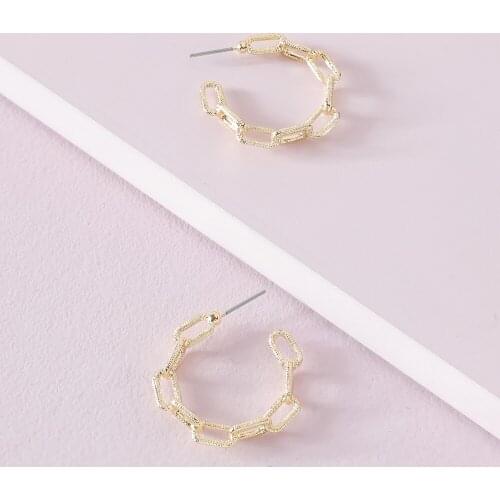 LUNA CHIAO Metal Hoop Earrings for Women - Fashion Jewelry Accessories Statement Earring