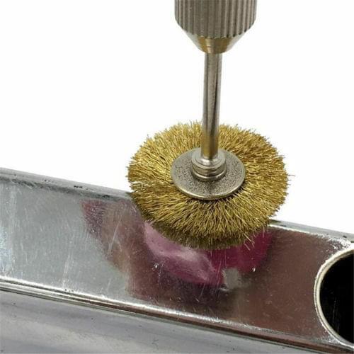 10PCS 22MM Steel Wire Polish Brush Drill Buit For Rotary Grinder Tool