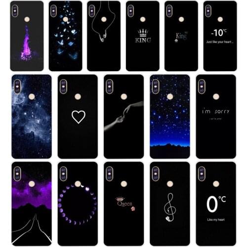 189 King Queen Letter Crown Pattern Couples Soft Silicone Tpu Cover phone Case for xiaomi redmi 5A 8 8A 5Plus note 5 5A 8 8t Pro