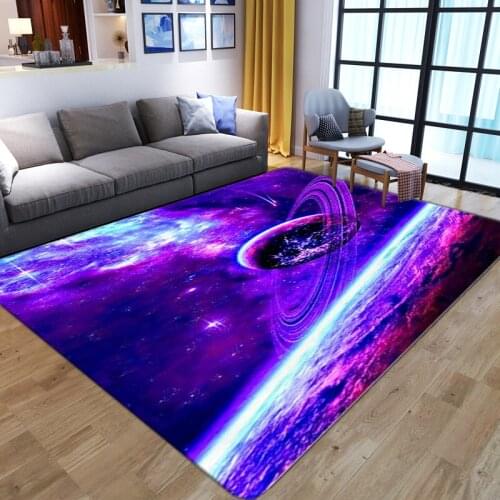 Nordic 3D Carpet Soft Flannel Kid Game Area Rug Baby Room play Mat Galaxy Space Printed Child Gamer Area Carpets for Living Room