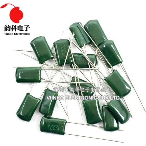 50pcs Polyester film capacitor 630V 1nF 1.5nF 10nF 22nF 33nF 47nF 2J102J 2J152J 2J222J 2J472J 2J682J 2J103J 2J223J 2J333J 2J473J