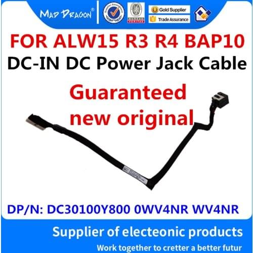 MAD DRAGON Brand laptop new DC-IN DC Power Jack Cable For Dell Alienware 15 R3 R4 ALW15 R3 R4 BAP10 DC30100Y800 0WV4NR WV4NR