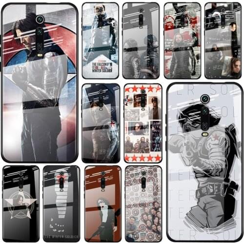 Tempered Glass Cover Marvel Winter Soldier White Wolf For Xiaomi Redmi K40 K30 K20 9T 9C 9A 9 8A 7 Pro Plus Phone Case