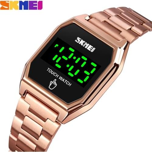 Digital Movement Men Watches Creative Touch Screen LED Display Electronic Male Women Wristwatch Relogio Masculino SKMEI 2021