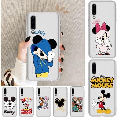 Disney Anime Transparent Clear Phone Case For Huawei Honor 20 10 9 8A 7 5T X Pro Lite 5G Etui Coque Hoesjes Comic Fash