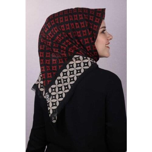 ERBİL PATTERNED LINEN FLAMLI SCARF-DESEN-07-RENK-02