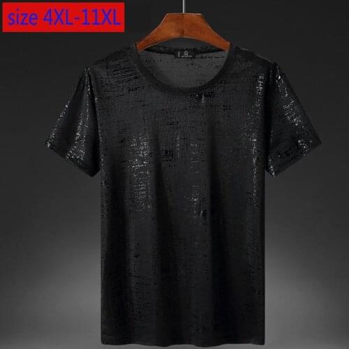 New Arrival Fashion Summer Thin Style Super Large Short Sleeve Fashionable Flower O-neck Men T Shirt Plsu Size 4XL 5XL-10XL 11XL