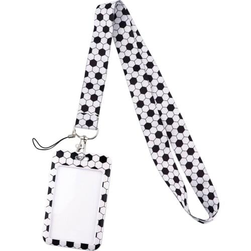 G1950 Cartoon Football Card Holder ID Holder Bus Card Holder Staff Card With Lanyard