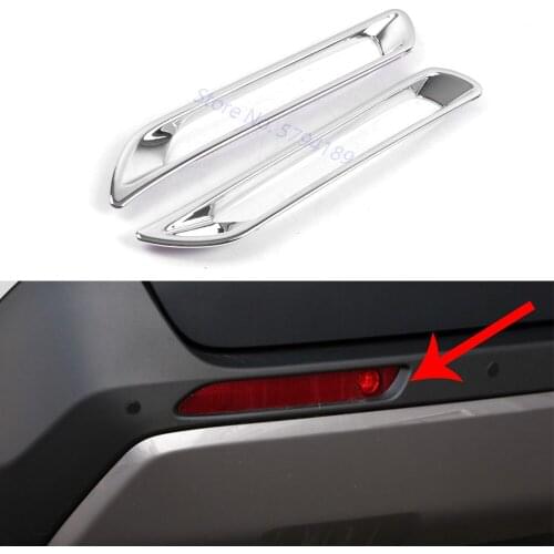 For Toyota Rav 4 Rav4 2019 2020 Rear Headlight Fog Lamp Cover Trim ABS Plastic Chrome Exterior Accessories