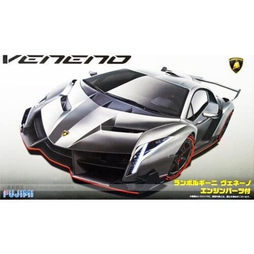 1/24 Fujimi Plastic Assembled Car Model Toy Lamborghini Veneno Supercar Engine Version Static Model DIY Assembled Model Kit12592